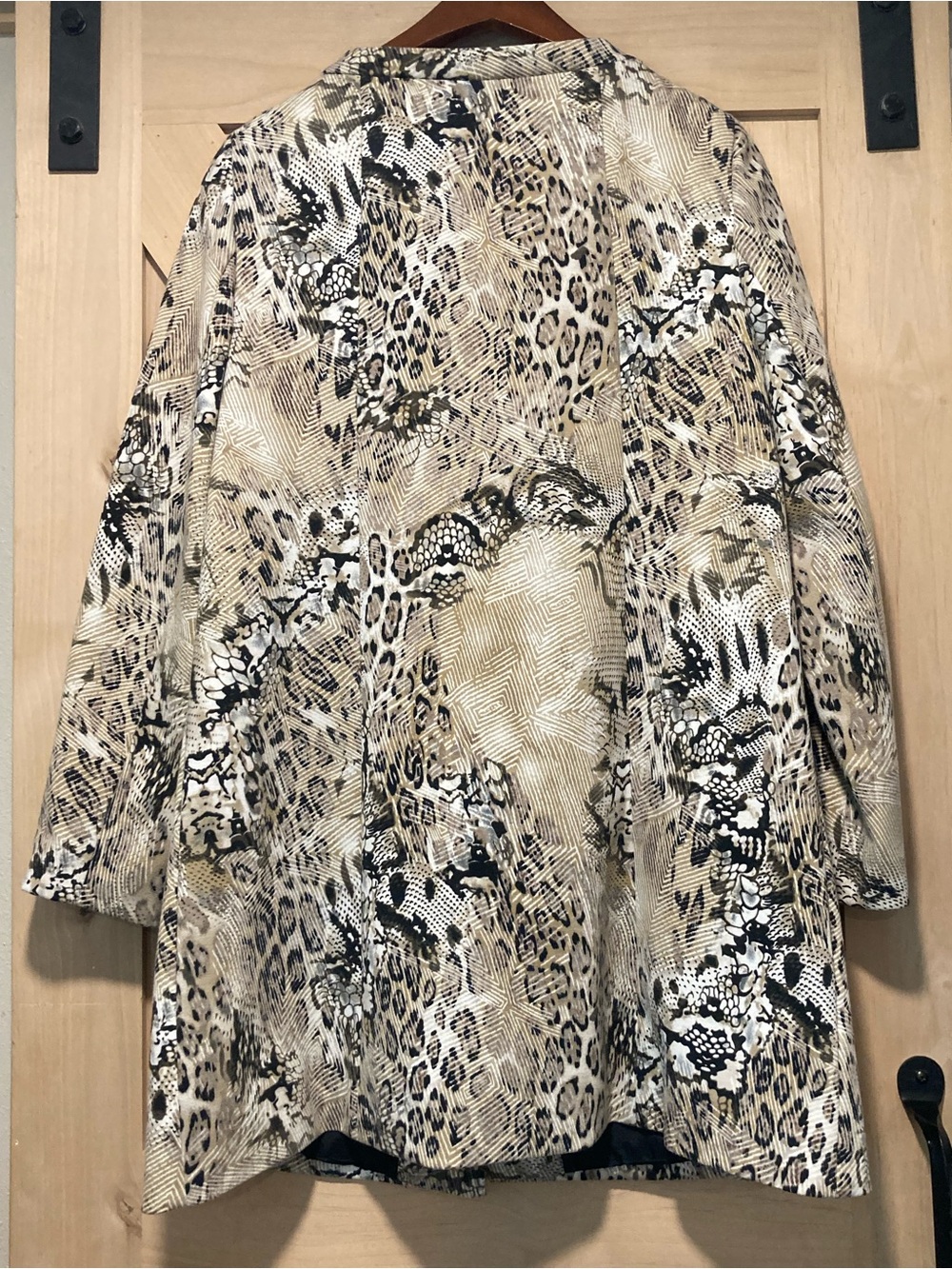 Muse for Boston Proper Women’s Long Jacket Size 10 Lined Multicolor Animal Print - Picture 2 of 10